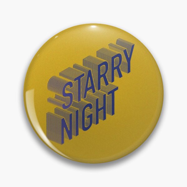 Mamamoo Starry Night Typography Pin RB0508 product Offical Mamamoo Merch