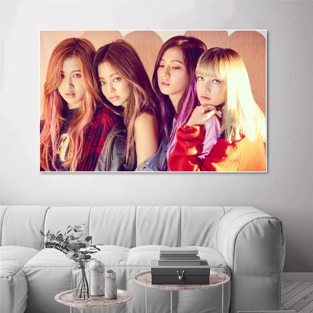 Black Pink Jisoo Jennie Ros Lisa Girl Group Posters Canvas Prints Painting Wall Art Pictures Living 3 - Mamamoo Store
