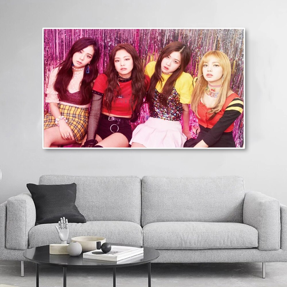 Black Pink Jisoo Jennie Ros Lisa Girl Group Posters Canvas Prints Painting Wall Art Pictures Living 4 - Mamamoo Store