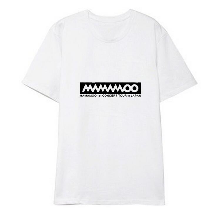 New arrival kpop mamamoo simple logo printing o neck short sleeve t shirt for summer unisex 1 - Mamamoo Store