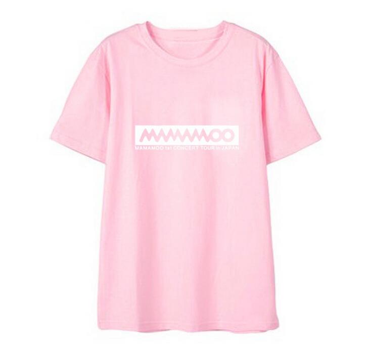 New arrival kpop mamamoo simple logo printing o neck short sleeve t shirt for summer unisex 3 - Mamamoo Store