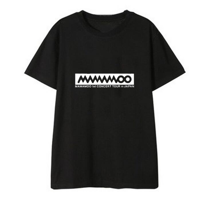 New arrival kpop mamamoo simple logo printing o neck short sleeve t shirt for summer - Mamamoo Store