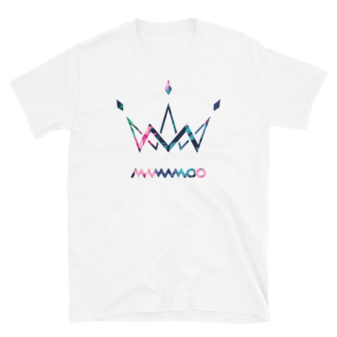 Floral Logo Printed Classic T shirt - Mamamoo Store