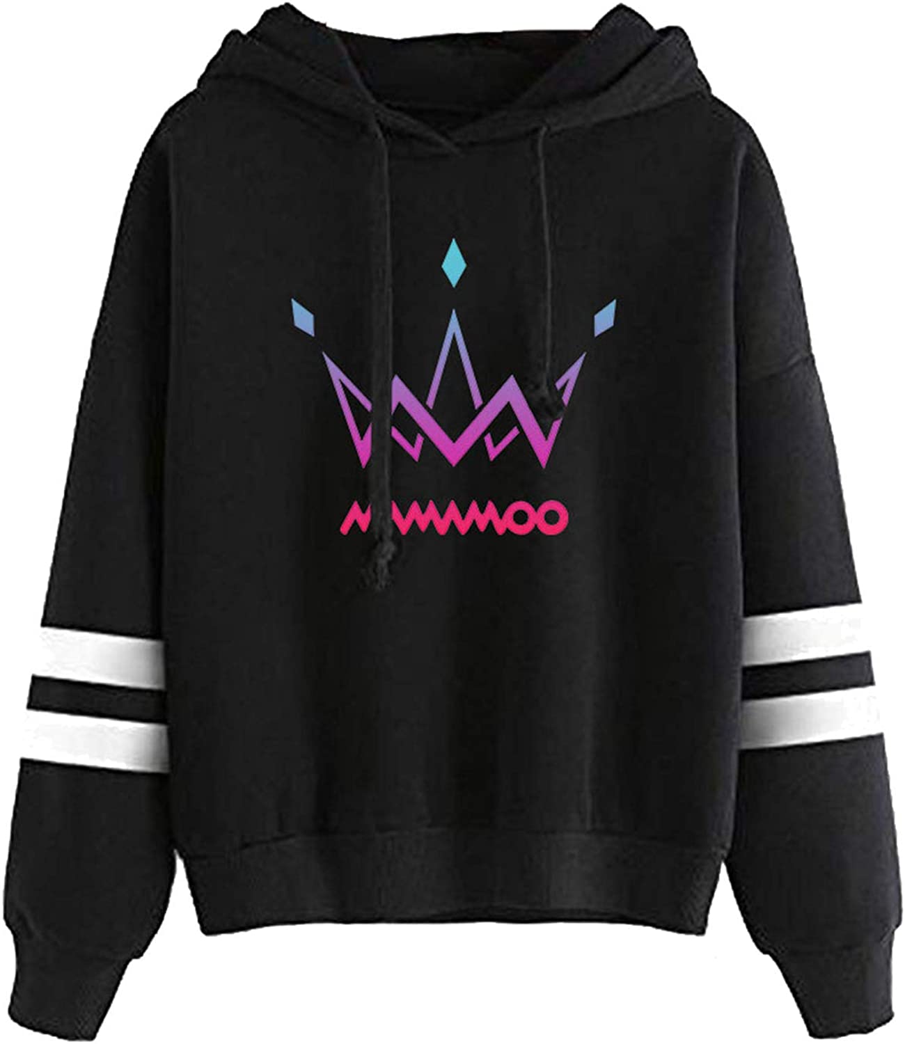 Gradient Logo Striped Pullover Hoodie - Mamamoo Store